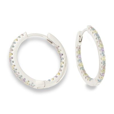 Orecchini Domar Gioielli Donna Orecchino cerchio argento 925 con zirconia cubica in Argento Cubic Zirconia EZB107770 - EZB107770